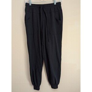 AnyBody - Loungewear Cozy Knit Jogger Pants with Seaming Detail - Black - XXS